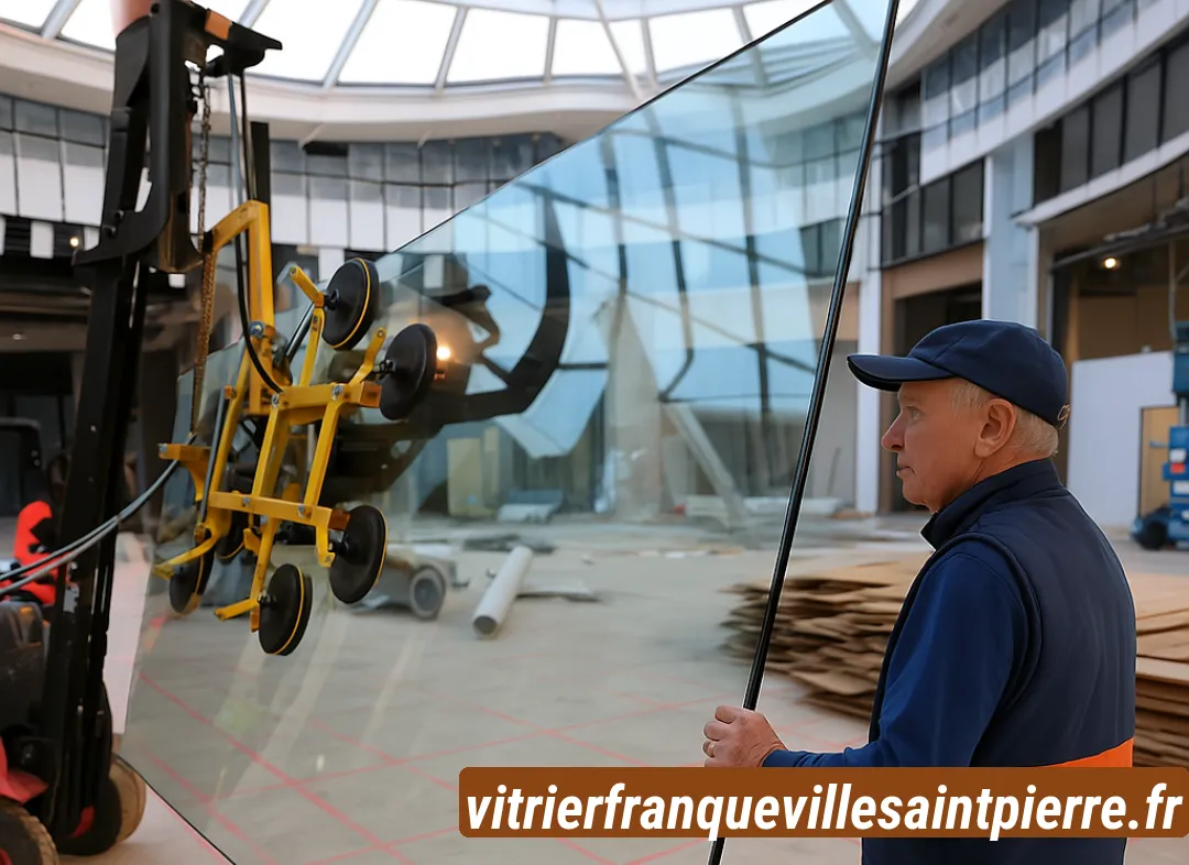 Remplacement de vitrine magasin Franqueville-Saint-Pierre